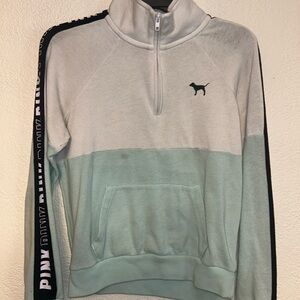 Victoria's Secret Pink and Black Half-Zip Jacket